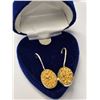 Image 3 : SILVER GOLDEN DRUZY 10.15CT 4.35G EARRINGS