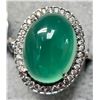 Image 1 : SILVER ONYX CZ 9.3CT 7.2G RING (~SIZE 7)
