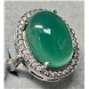 Image 2 : SILVER ONYX CZ 9.3CT 7.2G RING (~SIZE 7)