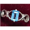 Image 2 : SILVER BLUE TOPAZ 0.55CT 2.3G RING (~SIZE 7)