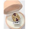 Image 3 : SILVER CITRINE AND GARNET 4.05CT 3.55G RING SIZE 7