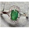 Image 2 : SILVER GENUINE EMERALD (1.25CT) RING (~SIZE 7)