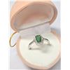 Image 3 : SILVER GENUINE EMERALD (1.25CT) RING (~SIZE 7)