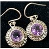 Image 2 : SILVER AMETHYST EARRINGS