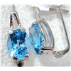 Image 1 : SILVER BLUE TOPAZ 6.7CT 3.35G EARRINGS