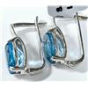 Image 2 : SILVER BLUE TOPAZ 6.7CT 3.35G EARRINGS
