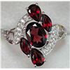 Image 2 : SILVER GARNET CZ 3.5CT RING (~SIZE 9)