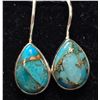 Image 1 : SILVER TURQUOISE 8.95CT 3.75G EARRINGS
