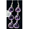 Image 1 : SILVER AMETHYST 12.6CT 5.8G EARRINGS