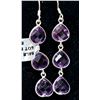 Image 2 : SILVER AMETHYST 12.6CT 5.8G EARRINGS
