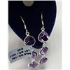 Image 3 : SILVER AMETHYST 12.6CT 5.8G EARRINGS