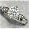 Image 2 : SILVER MOISSANITE 1.95CT 3.7G RING (~SIZE 7)