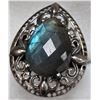 Image 1 : SILVER LABODRITE 7.18G RING (~SIZE 8)