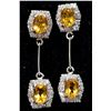 Image 1 : SILVER CITRINE 5.4CT 9.45G EARRINGS