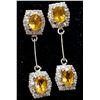 Image 2 : SILVER CITRINE 5.4CT 9.45G EARRINGS