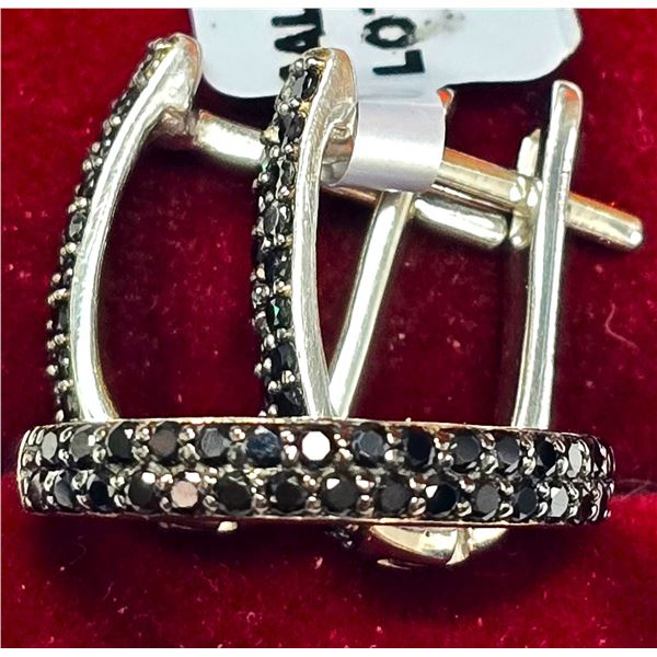 SILVER BLACK SPINEL 1.1CT 5.35G SET