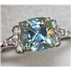 Image 1 : SILVER MOISSANITE 1.2CT RING (~SIZE 7)