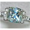Image 2 : SILVER MOISSANITE 1.2CT RING (~SIZE 7)