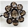 Image 1 : SILVER SMOKEY QUARTZ 3.25CT 2.6G RING (~SIZE 7)