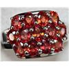 Image 1 : SILVER ORANGE SAPPHIRE 2.25CT 5.45G RING SIZE 7.25