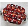 Image 2 : SILVER ORANGE SAPPHIRE 2.25CT 5.45G RING SIZE 7.25