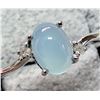Image 1 : SILVER CHALCEDONY AND DIAMOND 0.02CT RING