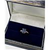 Image 4 : 10K WHITE GOLD 1.65G BLUE SAPPHIRE 1.2CT & LAB