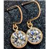 Image 1 : 10K YELLOW GOLD MOISSANITE 1.5CT EARRINGS