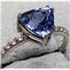 Image 3 : 10K WHITE GOLD 1.56G TANZANITE 1.75CT & DIAMOND