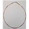 Image 4 : SILVER NATURAL RAINBOW TOURMALINE 12CT 16" NECKLACE