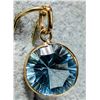 Image 1 : 10K YELLOW GOLD BLUE TOPAZ 3.15CT PENDANT