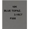 Image 3 : 10K YELLOW GOLD BLUE TOPAZ 3.15CT PENDANT