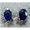 Image 2 : SILVER BLUE SAPPHIRE & CZ EARRINGS