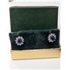 Image 4 : SILVER BLUE SAPPHIRE & CZ EARRINGS