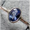 Image 1 : SILVER GENUINE TANZANITE 0.35CT RING