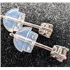 Image 3 : 14K WHITE GOLD NATURAL DIAMOND 0.18CT EARRINGS