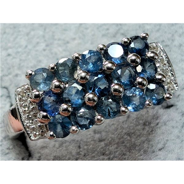 SILVER 4G SAPPHIRE 1CT RING