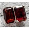 Image 1 : SILVER GARNET 1.5CT EARRINGS, MADE IN CANADA