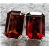 Image 2 : SILVER GARNET 1.5CT EARRINGS, MADE IN CANADA