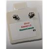 Image 3 : SILVER GARNET 1.5CT EARRINGS, MADE IN CANADA