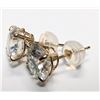Image 3 : 14K YELLOW GOLD 1.11G MOISSANITE 2.9CT EARRINGS