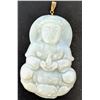 Image 2 : 14K YELLOW GOLD GENUINE JADE PENDANT
