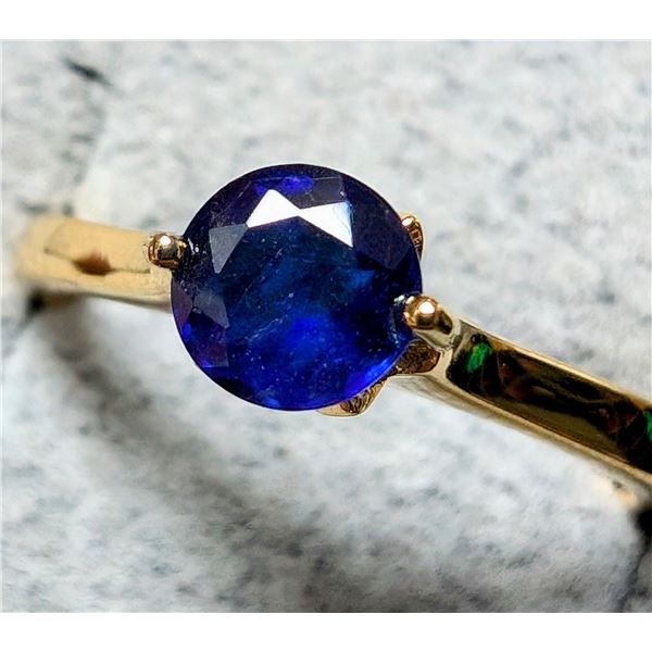 SILVER BLUE SAPPHIRE 0.CT RING