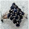 Image 1 : SILVER 3G GENUINE SAPPHIRE 1CT RING