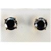 Image 1 : 14K YELLOW GOLD BLACK DIAMOND 0.8CT EARRINGS