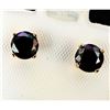 Image 2 : 14K YELLOW GOLD BLACK DIAMOND 0.8CT EARRINGS