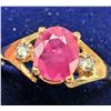 Image 1 : 10K YELLOW GOLD 1.5G RUBY 0.4CT & DIAMOND 0.03CT