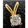 Image 1 : 14K YELLOW GOLD 0.2G NATURAL DIAMOND 0.1CT PENDANT