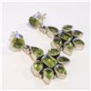 Image 2 : SILVER PERIDOT EARRINGS (~WEIGHT 10.8G)