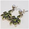 Image 3 : SILVER PERIDOT EARRINGS (~WEIGHT 10.8G)